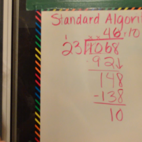 Long Division - Standard Algorithm