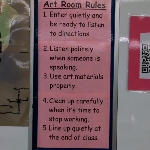 Art room rules