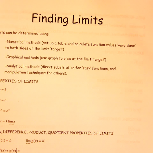 Properties of Limits