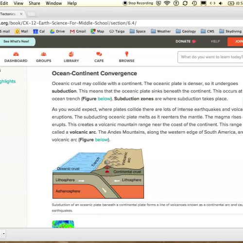 6.4 CK12 Earth Science for Middle School - Theory of Plate Tectonics