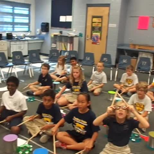 16-17 Mr. Savage's 3rd grade class "Musette" by J.S. Bach, from KidStix by Almeida