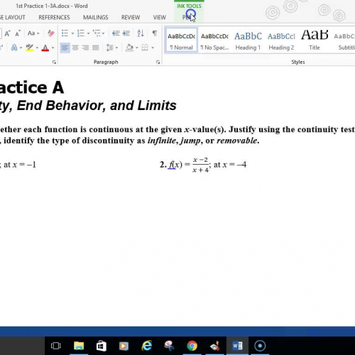 Pre-Cal 1-3A assignment #1