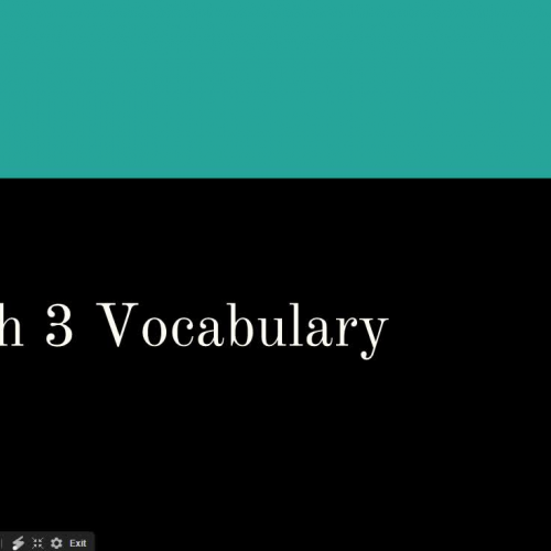 English 3 Vocabulary, Unit 1