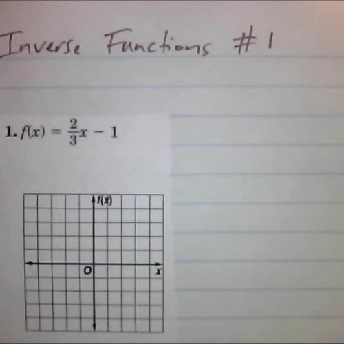 Inverse Functions #1