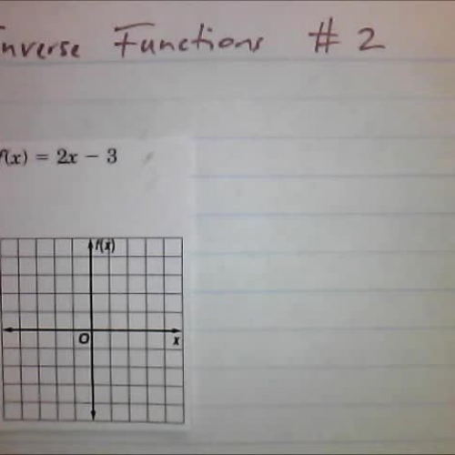 Inverse Functions #2