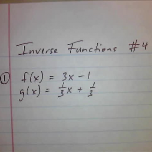Inverse Functions #4