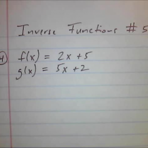 Inverse Functions #5