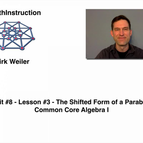 Common Core Algebra I.Unit 8.Lesson 3.The Shifted Form of a Parabola