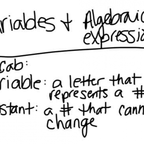 Variables and Algebraic Expressions