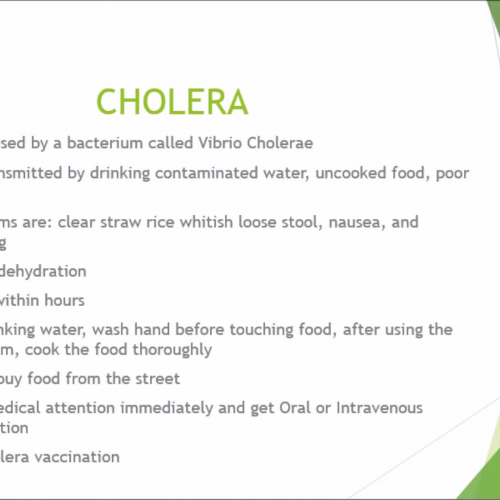 Cholera the deadly disease