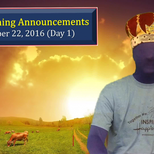 9-22-16 Morning Announcements