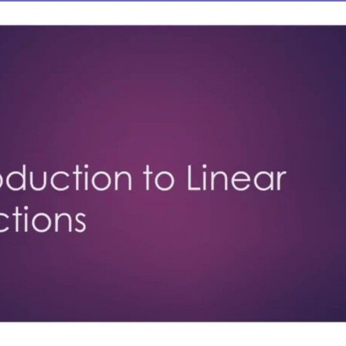 Introduction to Linear Function