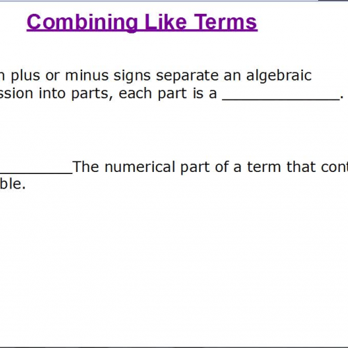 Combining Like Terms and Simplifying Expressions Fl!p