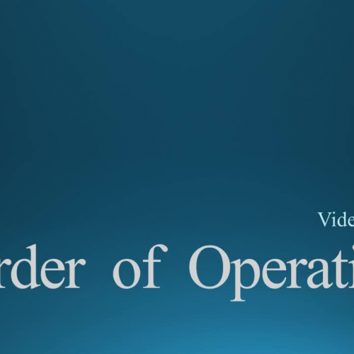 Order of Operations