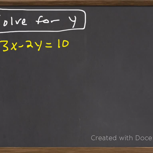 Solving Literal Equation