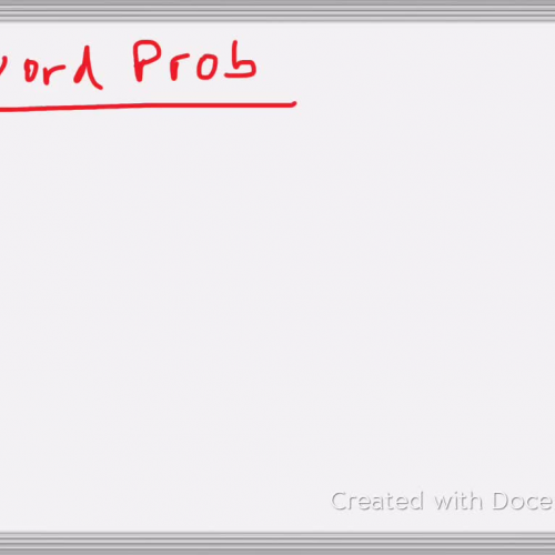 Set up equation and solve