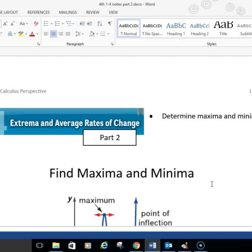 Pre-Cal 1-4 Part 2 Extrema