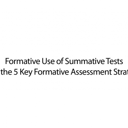 Formative Use of Summative Tests