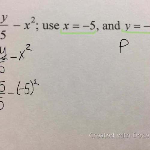 Evaluating Algebraic Expressions (7th Grade)