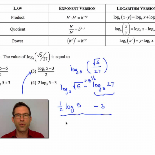 Common Core Algebra II.Unit 4.Lesson 10.Logarithm Laws