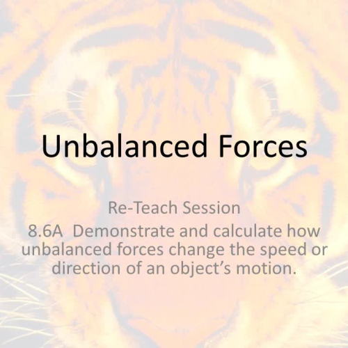 8.6A Unbalanced Forces - Digital Re-Teach