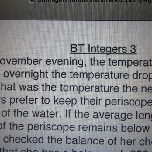 Understanding Integers Video