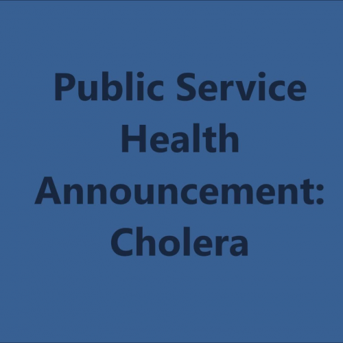 Cholera Public Service Health Announcement