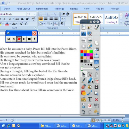 Prepositional Phrases as Adverbs