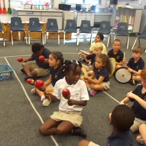 16-17 Ms. Svercek's 1st grade class "Rain on the Green Grass"