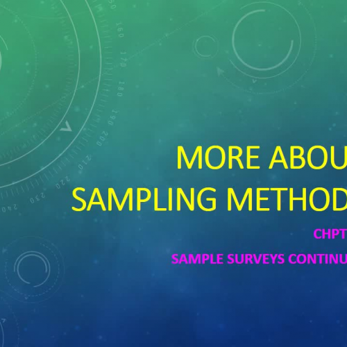 Ch 11 Sample Surveys Part 2