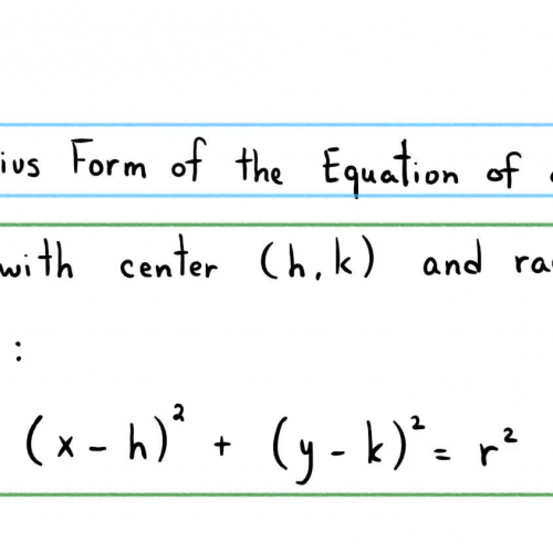 CA: 2.2 Circles (Example 1)