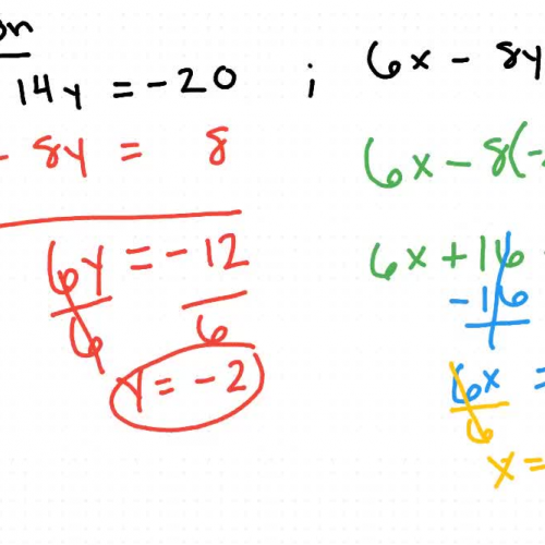 Solving Linear Systems using Elimination