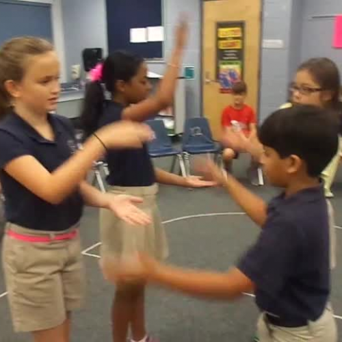 16-17 Ms. Mickel's 4th grade class "Omochi" Japanese Hand Clapping Game