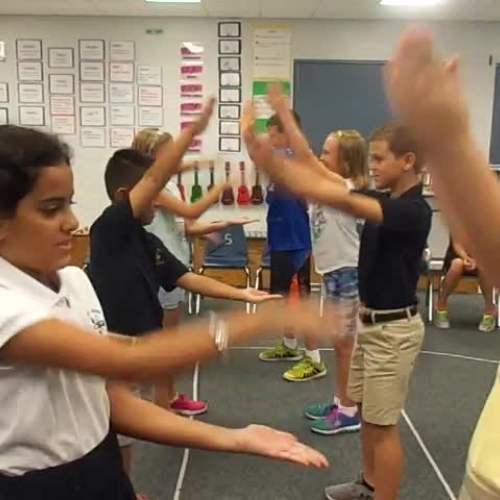 16-17 Ms. Miller's 4th grade class "Omochi", Japanese Hand Clapping Game