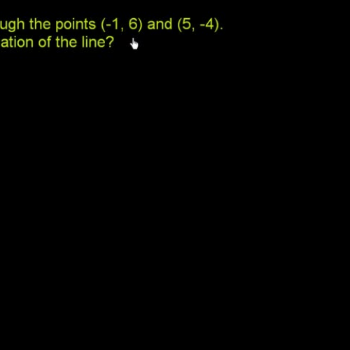 Write linear equations given two points