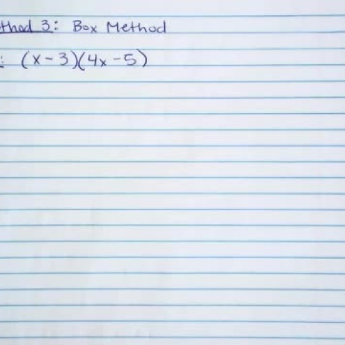 Video: Multiplying Binomials Using the Box Method