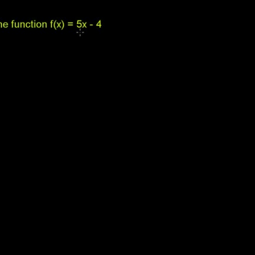 Graphing a Basic Linear Functions