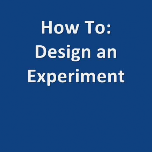 How to Design an Experiment