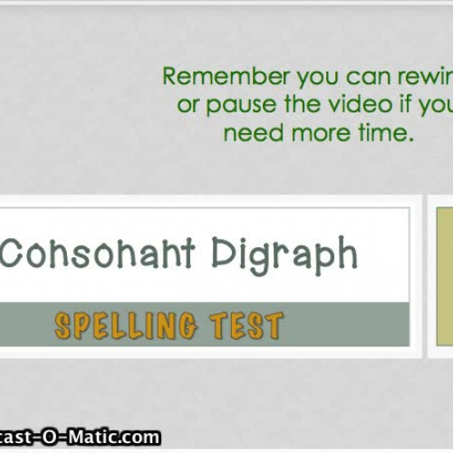2.4- Consonant Digraphs Spelling Test