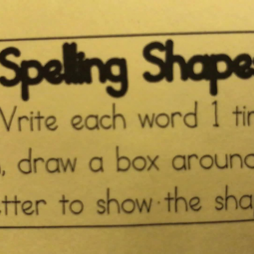 WSB Spelling Shapes