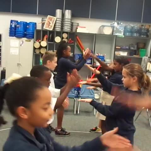 16-17 Ms. Hamilton's 4th grade class "Omochi" Japanese Hand Clapping Game