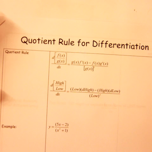 Quotient Rule