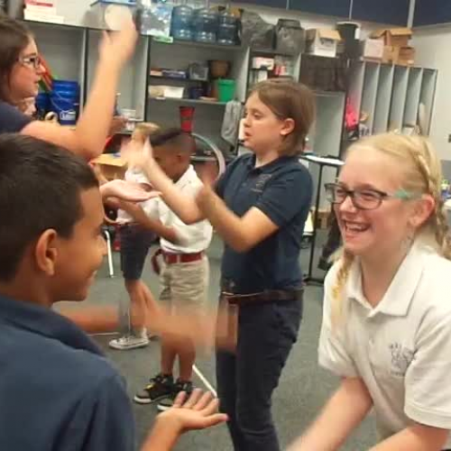 16-17 Ms. Dickey's 5th grade class "Omochi" Japanese Hand Clapping Game