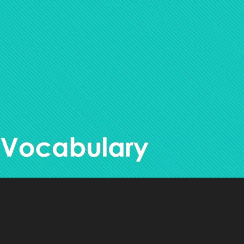 Unit 3 Vocabulary-9th Grade