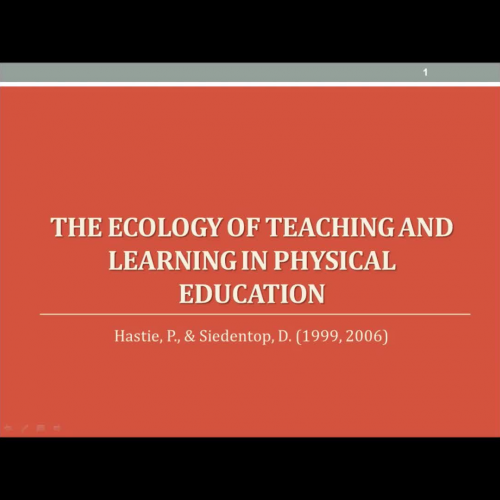 KINE 4303 Module 3: The Ecology of Teaching and Learning in Physical Education