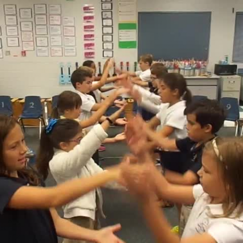 16-17 Ms. Hubner's 4th grade class "Omochi" Japanese Hand Clapping Game