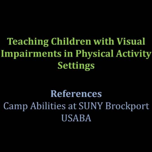 KINE 3312 Day 16: Visual Impairments Lecture Supplement