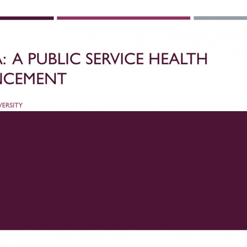 Cholera: Public Service Health Announcement