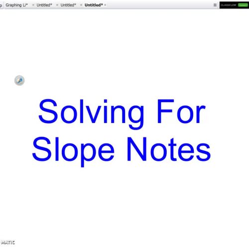 Solving for Slope Notes