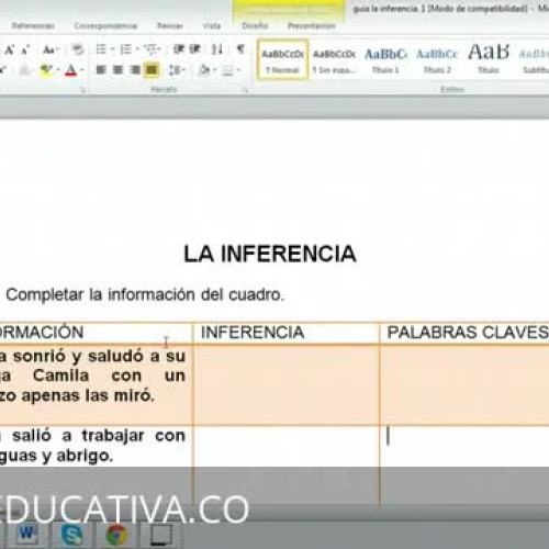 LA INFERENCIA
